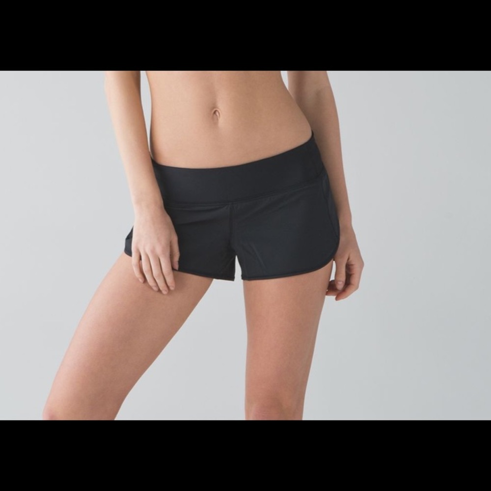 Black lulu lemon speed short (H2O)
